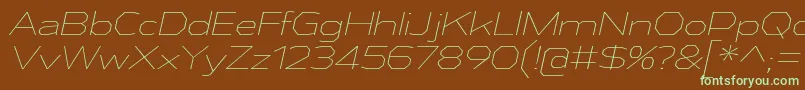 AthabascaExElIt Font – Green Fonts on Brown Background