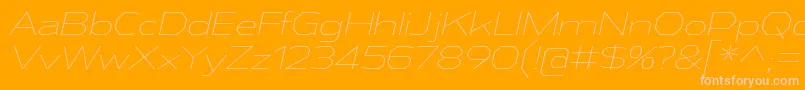 AthabascaExElIt Font – Pink Fonts on Orange Background