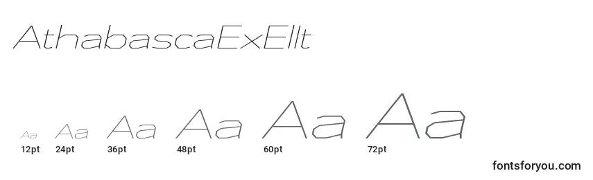 AthabascaExElIt Font Sizes
