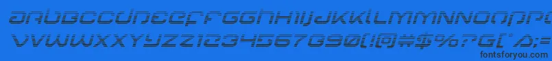 Gunrunnergradital Font – Black Fonts on Blue Background