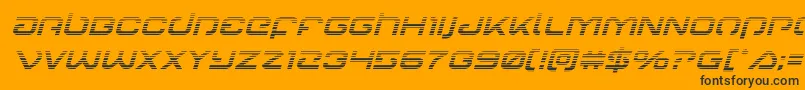 Шрифт Gunrunnergradital – чёрные шрифты на оранжевом фоне