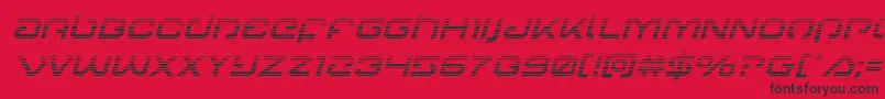 フォントGunrunnergradital – 赤い背景に黒い文字