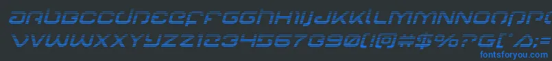 Gunrunnergradital Font – Blue Fonts on Black Background