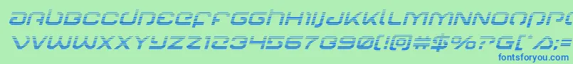Gunrunnergradital Font – Blue Fonts on Green Background