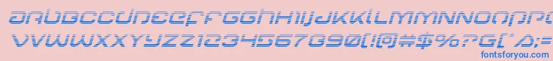 Gunrunnergradital Font – Blue Fonts on Pink Background