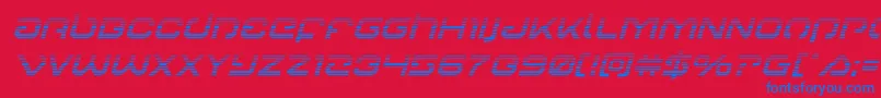 Шрифт Gunrunnergradital – синие шрифты на красном фоне
