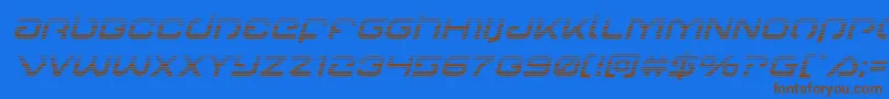 Шрифт Gunrunnergradital – коричневые шрифты на синем фоне