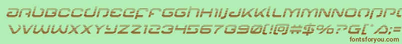 Gunrunnergradital-fontti – ruskeat fontit vihreällä taustalla