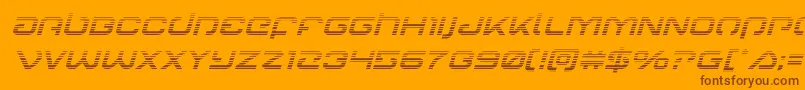 Gunrunnergradital-fontti – ruskeat fontit oranssilla taustalla