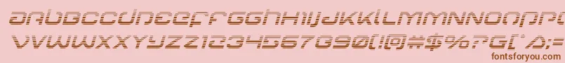 Gunrunnergradital-fontti – ruskeat fontit vaaleanpunaisella taustalla