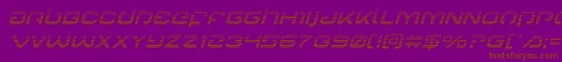 Gunrunnergradital-fontti – ruskeat fontit violetilla taustalla
