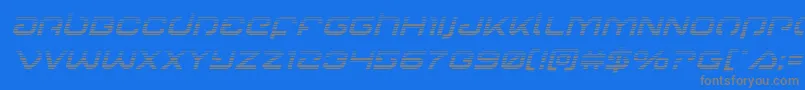 Gunrunnergradital-fontti – harmaat kirjasimet sinisellä taustalla