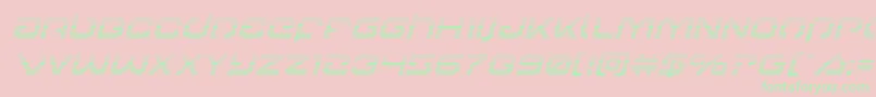 Gunrunnergradital Font – Green Fonts on Pink Background