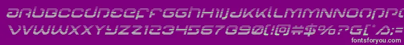 Gunrunnergradital Font – Green Fonts on Purple Background