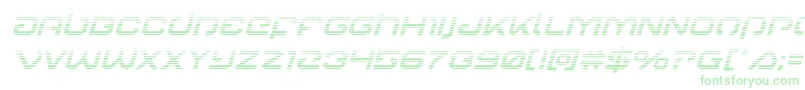 Gunrunnergradital-fontti – vihreät fontit valkoisella taustalla