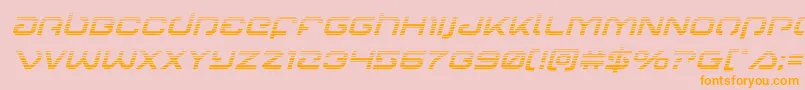 Шрифт Gunrunnergradital – оранжевые шрифты на розовом фоне