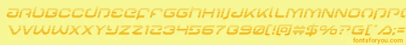 Gunrunnergradital Font – Orange Fonts on Yellow Background