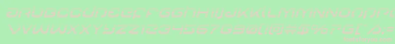Gunrunnergradital-fontti – vaaleanpunaiset fontit vihreällä taustalla