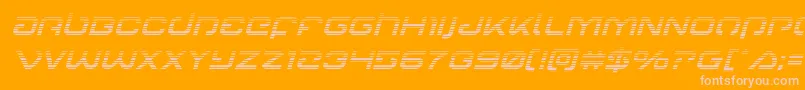 Gunrunnergradital Font – Pink Fonts on Orange Background
