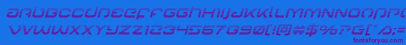 Gunrunnergradital Font – Purple Fonts on Blue Background