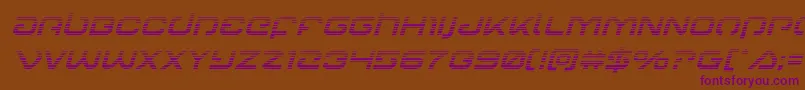 Шрифт Gunrunnergradital – фиолетовые шрифты на коричневом фоне