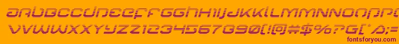 Gunrunnergradital Font – Purple Fonts on Orange Background