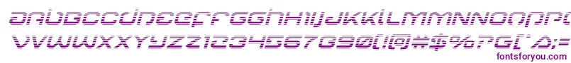 Gunrunnergradital-fontti – violetit fontit valkoisella taustalla