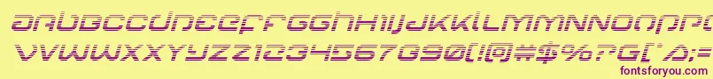 Шрифт Gunrunnergradital – фиолетовые шрифты на жёлтом фоне