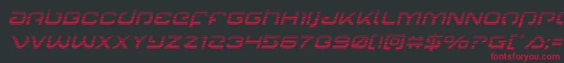 Gunrunnergradital Font – Red Fonts on Black Background