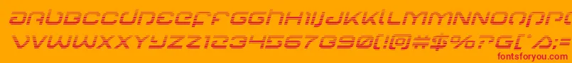 Gunrunnergradital Font – Red Fonts on Orange Background