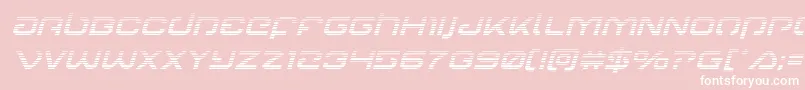 Gunrunnergradital-fontti – valkoiset fontit vaaleanpunaisella taustalla