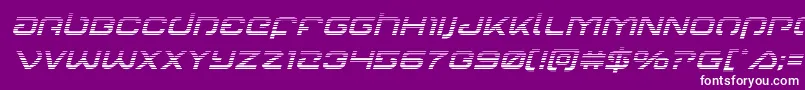 Gunrunnergradital-fontti – valkoiset fontit violetilla taustalla