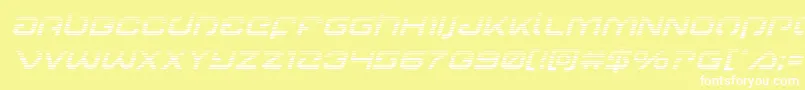 Gunrunnergradital Font – White Fonts on Yellow Background