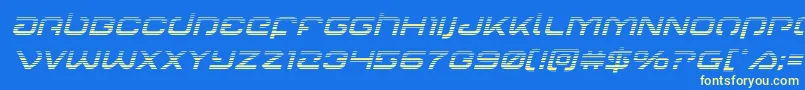 Gunrunnergradital Font – Yellow Fonts on Blue Background