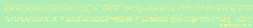 Gunrunnergradital Font – Yellow Fonts on Green Background