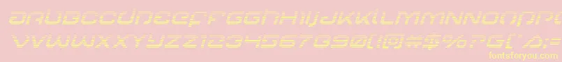 Шрифт Gunrunnergradital – жёлтые шрифты на розовом фоне