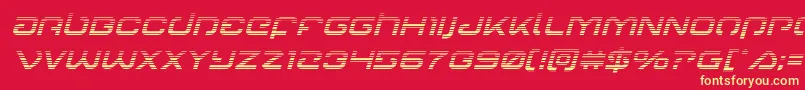 Шрифт Gunrunnergradital – жёлтые шрифты на красном фоне