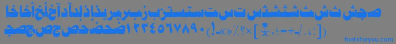 AymJeddahSUNormal. Font – Blue Fonts on Gray Background