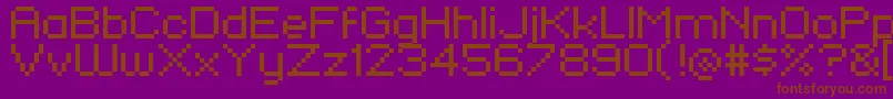 Pixelfj8pt1 Font – Brown Fonts on Purple Background