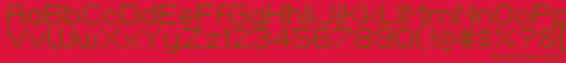 Pixelfj8pt1 Font – Brown Fonts on Red Background