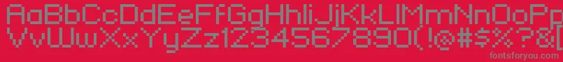 Pixelfj8pt1 Font – Gray Fonts on Red Background