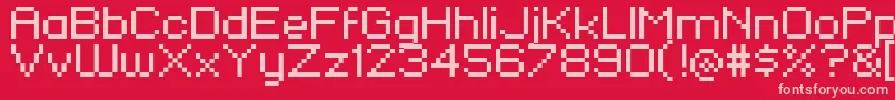Pixelfj8pt1 Font – Pink Fonts on Red Background