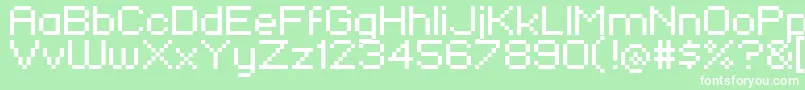 Pixelfj8pt1 Font – White Fonts on Green Background