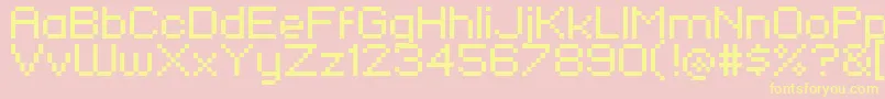 Pixelfj8pt1 Font – Yellow Fonts on Pink Background