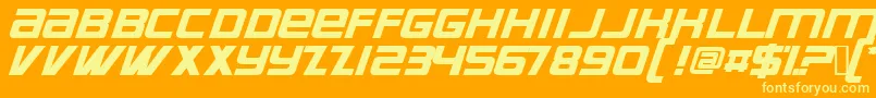 Шрифт Bauer – жёлтые шрифты на оранжевом фоне