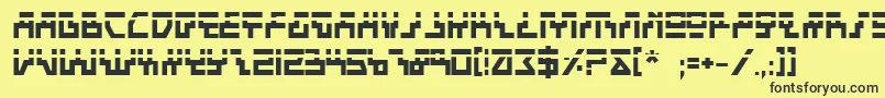 Шрифт BeamRiderBoldLaser – чёрные шрифты на жёлтом фоне