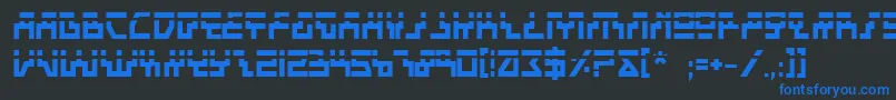 BeamRiderBoldLaser Font – Blue Fonts on Black Background