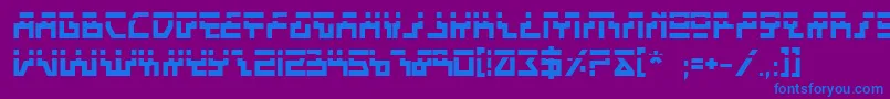 BeamRiderBoldLaser Font – Blue Fonts on Purple Background