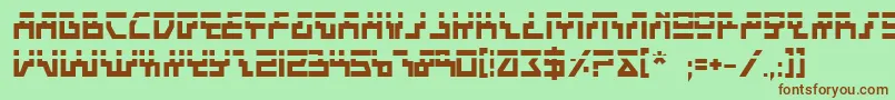 BeamRiderBoldLaser Font – Brown Fonts on Green Background