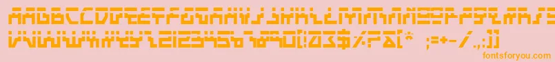 BeamRiderBoldLaser Font – Orange Fonts on Pink Background